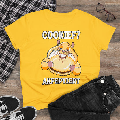 Damen T-Shirt Cookief akfeptiert
