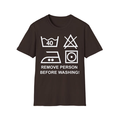 T-Shirt Remove Person before washing