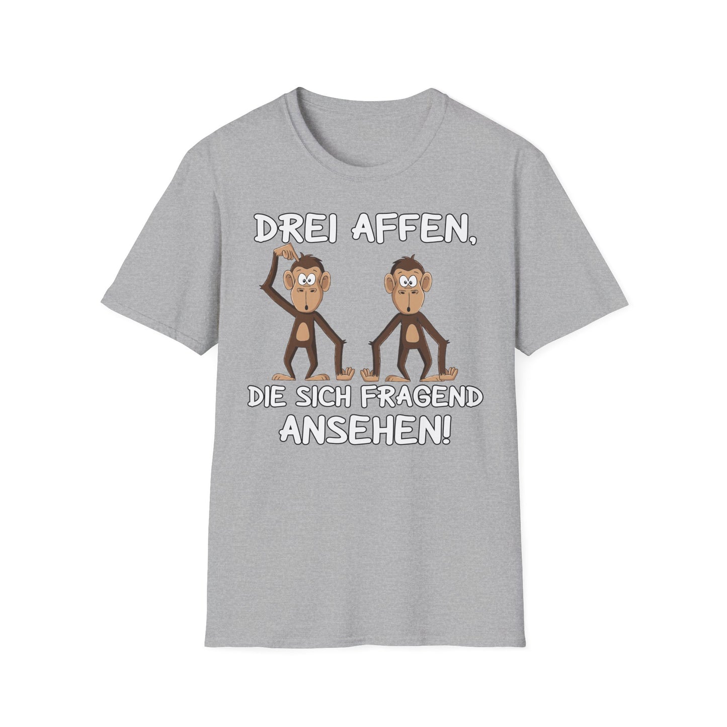 T-Shirt Drei Affen die sich fragend ansehen