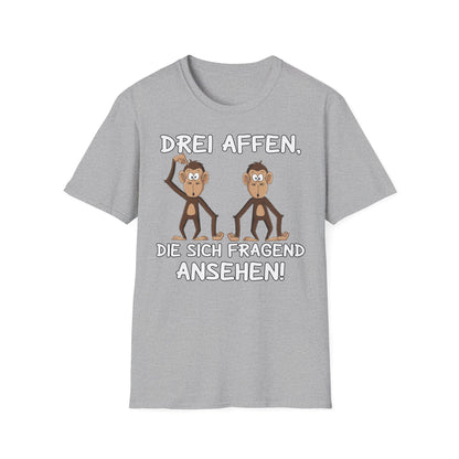 T-Shirt Drei Affen die sich fragend ansehen