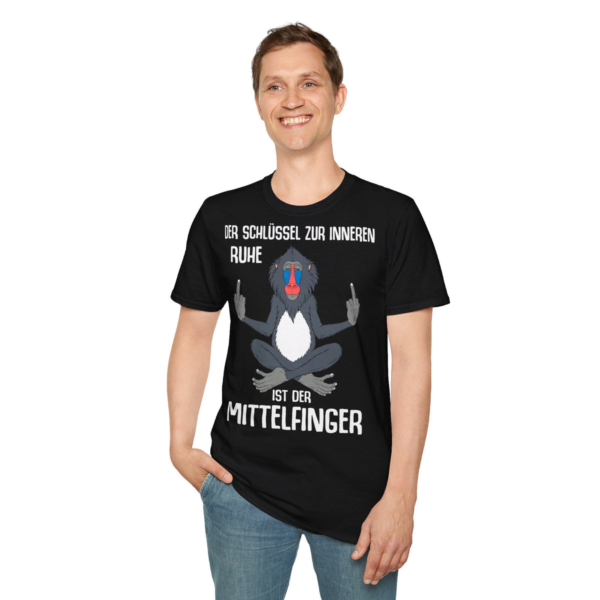 T-Shirt (bis 5XL) Der Schlüssel zur inneren Ruhe ist der Mittelfinger
