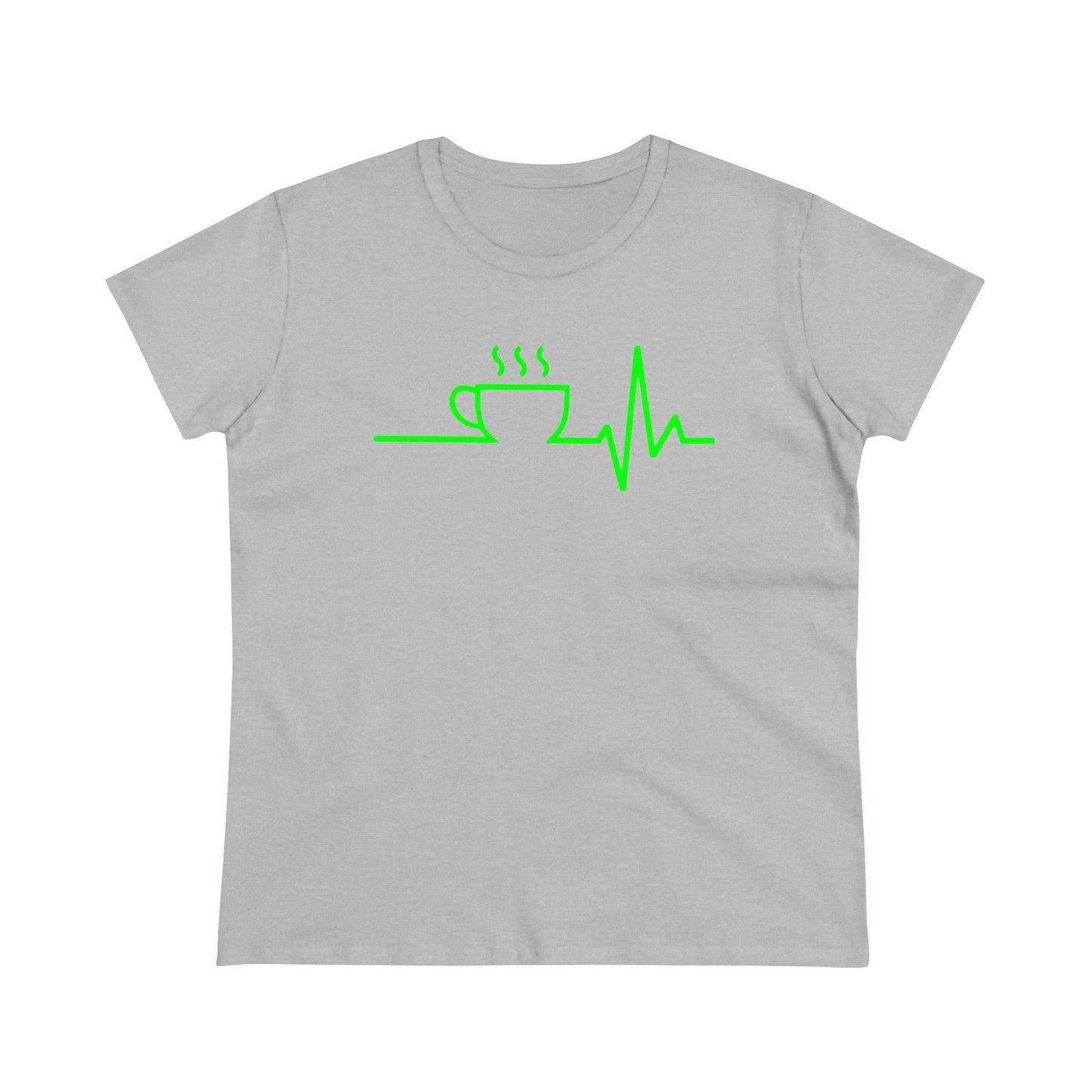 Damen T-Shirt Kaffee EKG