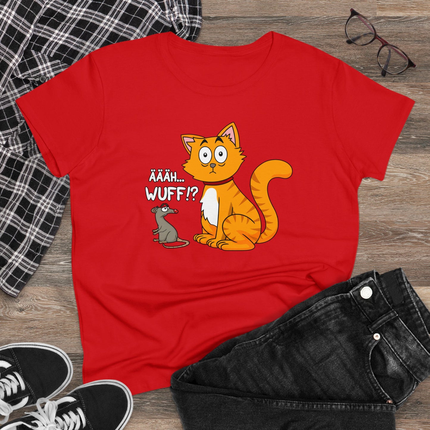 Damen T-Shirt Ääh Wuff