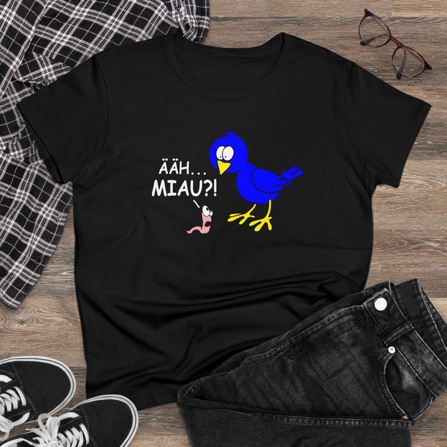 Damen T-Shirt Ääh Miau