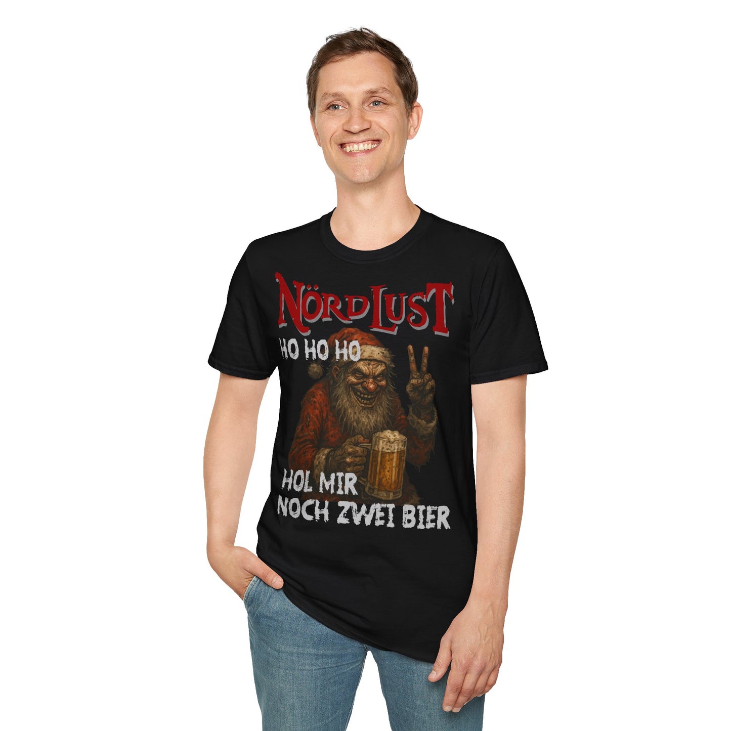 T-Shirt (bis 5XL) NördLust Hohoho hol mir noch zwei Bier