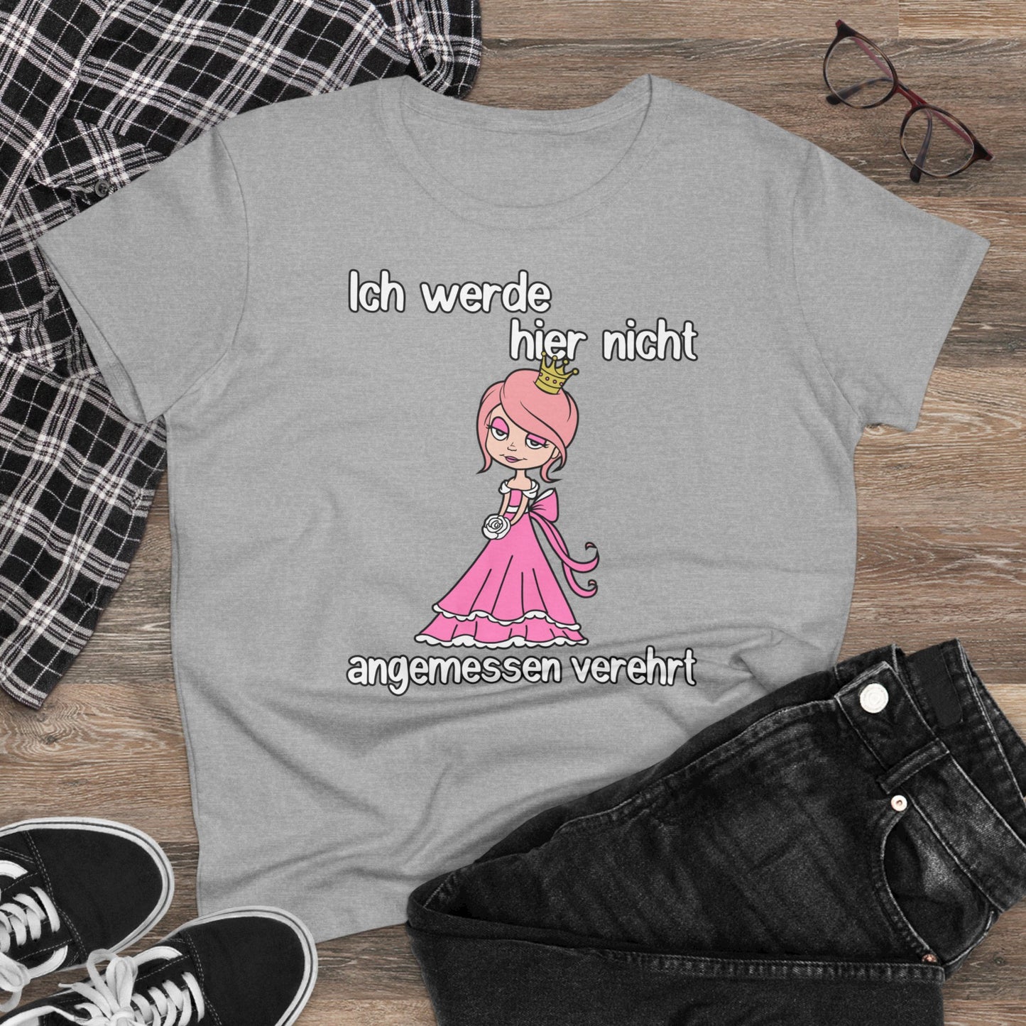 Damen T-Shirt Nicht angemessen verehrt