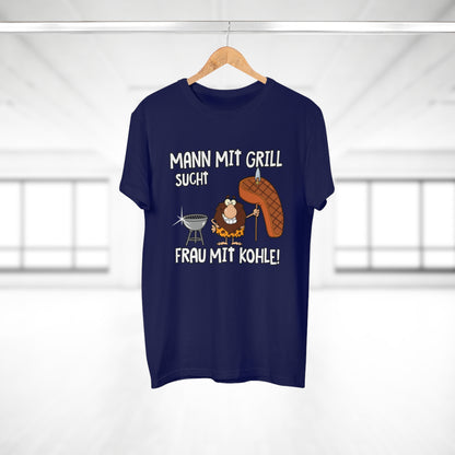 T-Shirt Mann mit Grill sucht Frau mit Kohle (bis 5XL)