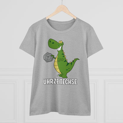 Damen T-Shirt Uhrzeitechse