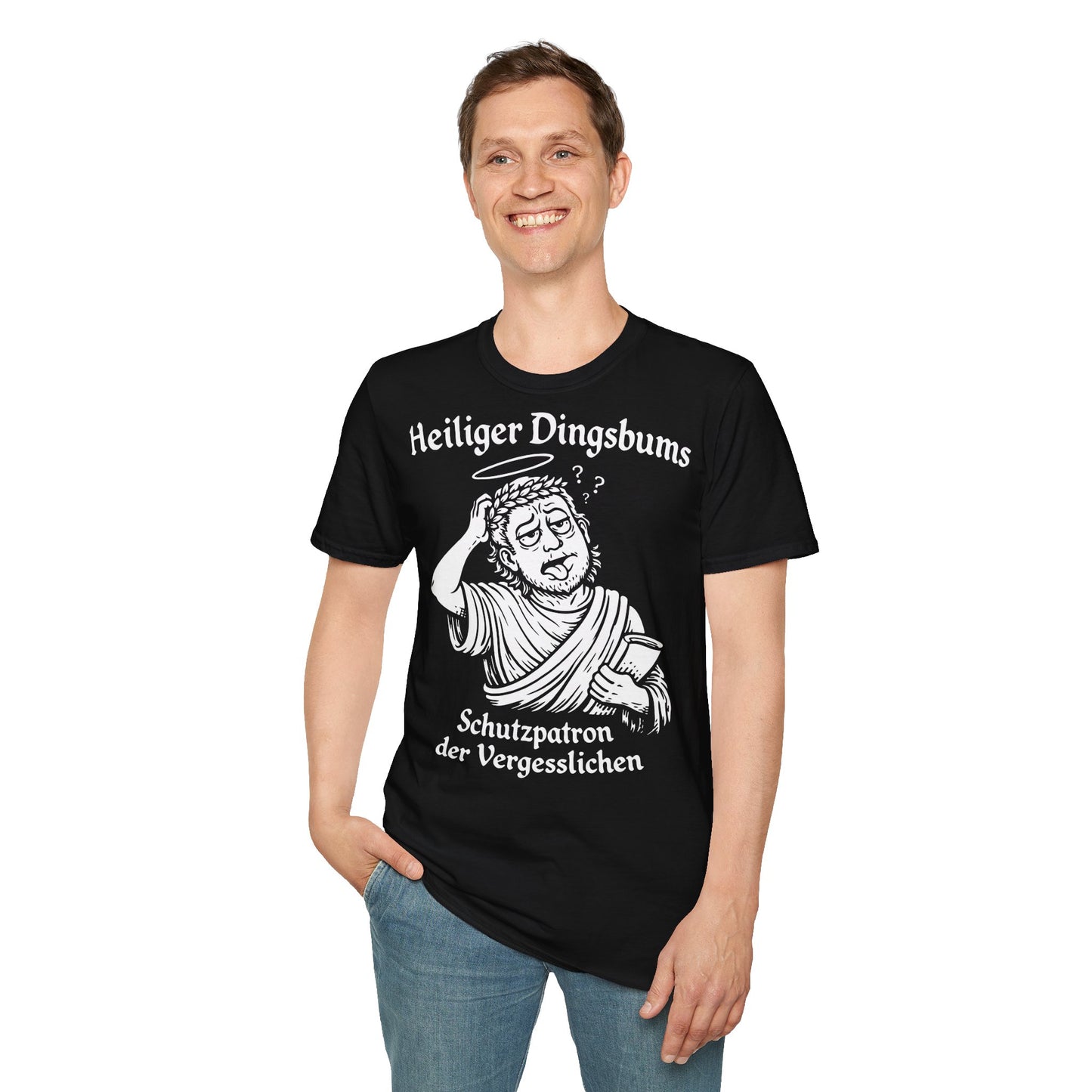 T-Shirt (bis 5XL) Heiliger Dingsbums Schutzpatron der Vergesslichen