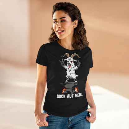 Damen T-Shirt Bock auf Metal