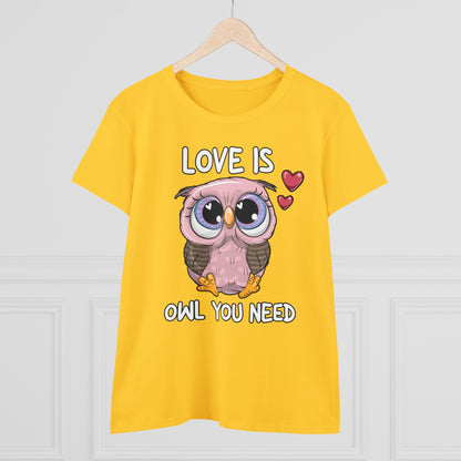 Damen T-Shirt Love is Owl you need