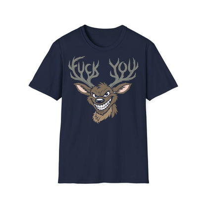 T-Shirt (bis 5XL) Hirsch Fuck you