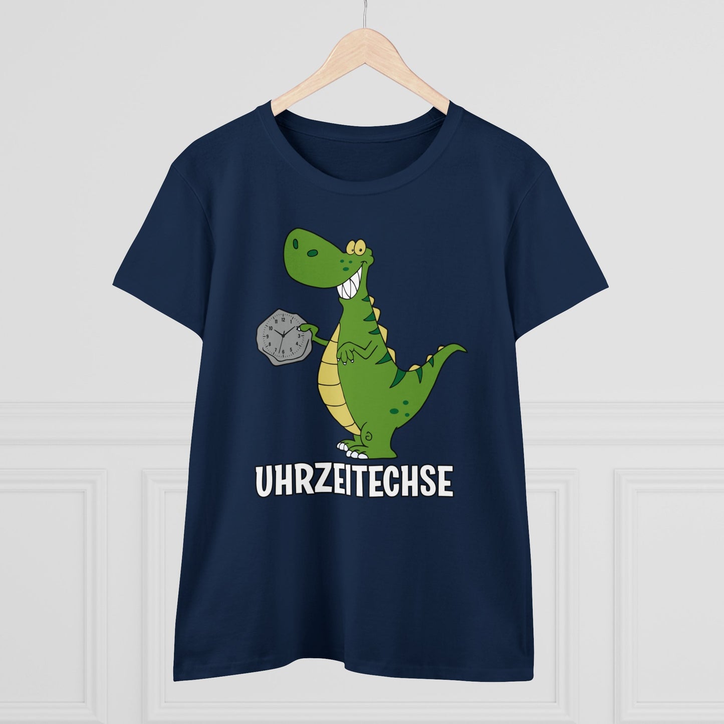 Damen T-Shirt Uhrzeitechse