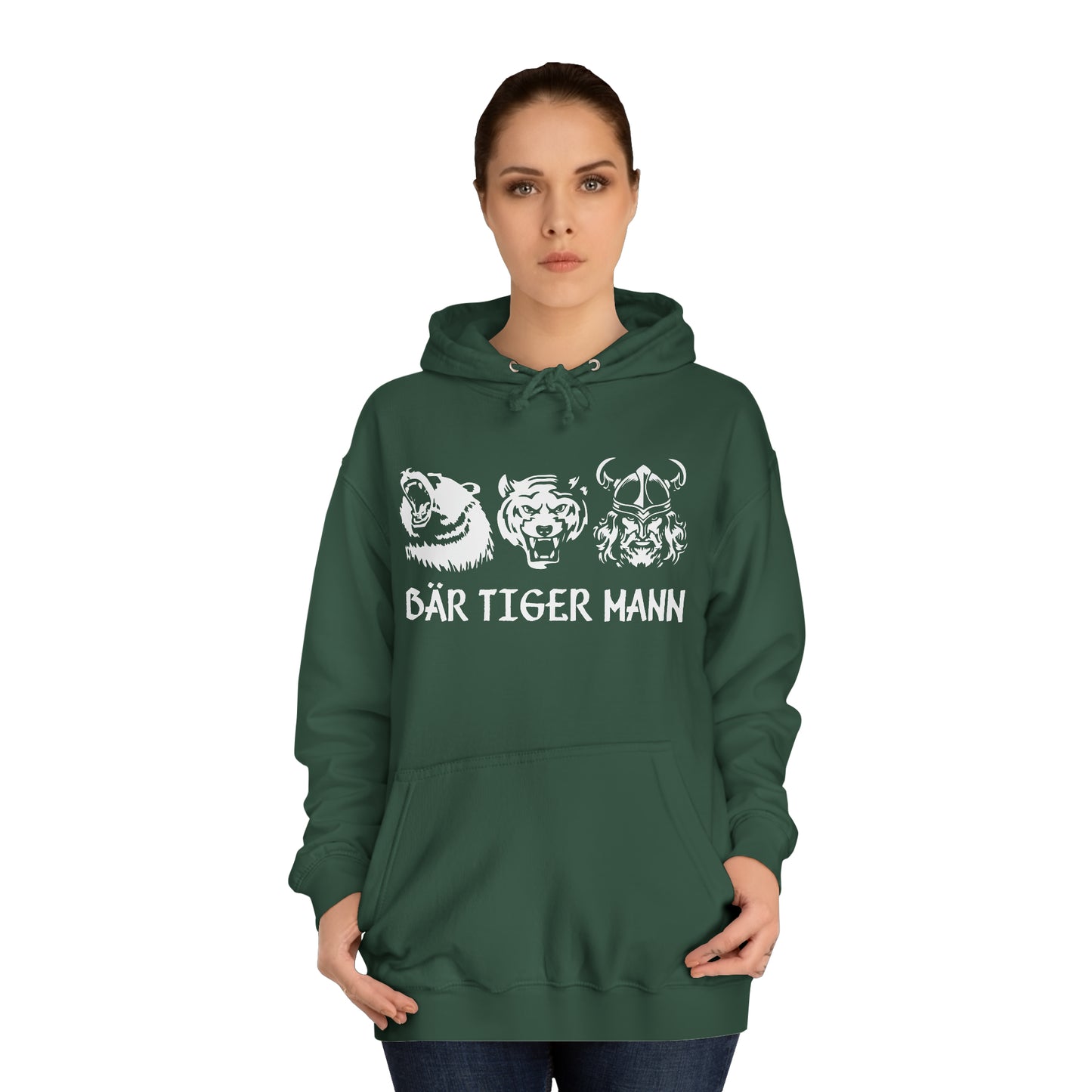Unisex Hoodie Bär Tiger Mann