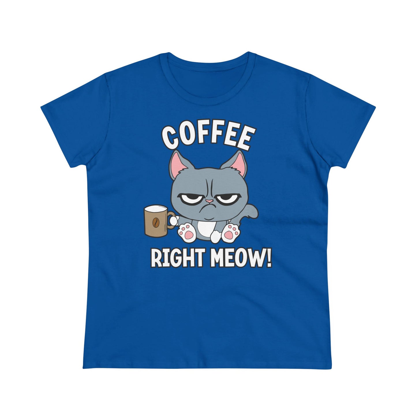 Damen T-Shirt Coffee right meow