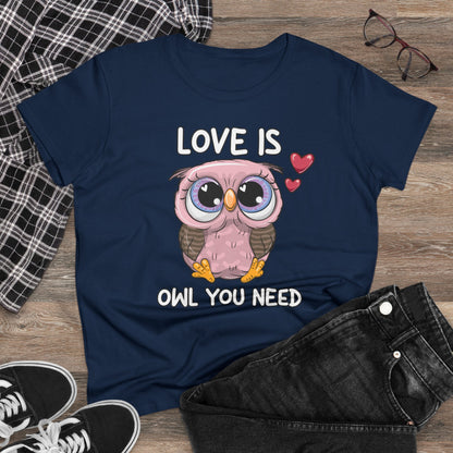 Damen T-Shirt Love is Owl you need
