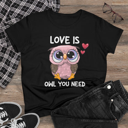 Damen T-Shirt Love is Owl you need