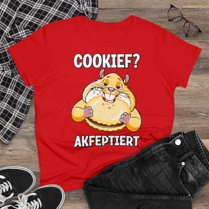 Damen T-Shirt Cookief akfeptiert