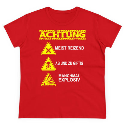 Damen T-Shirt Achtung