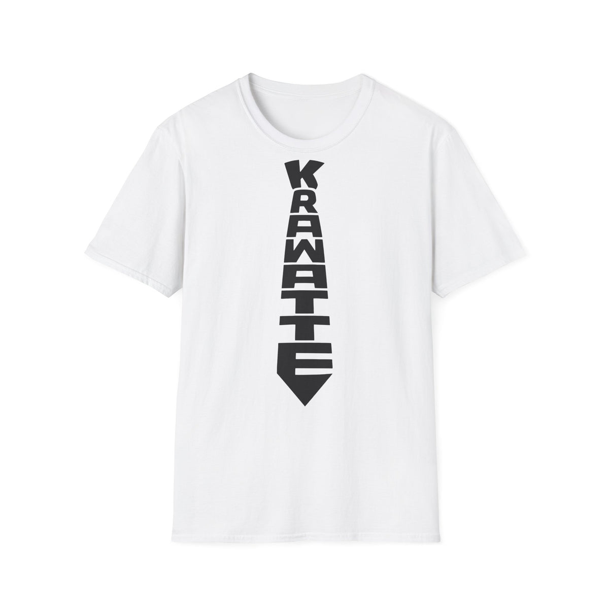 T-Shirt (bis 5XL) Krawatte schwarz