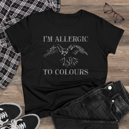 Damen T-Shirt Allergic to Colours