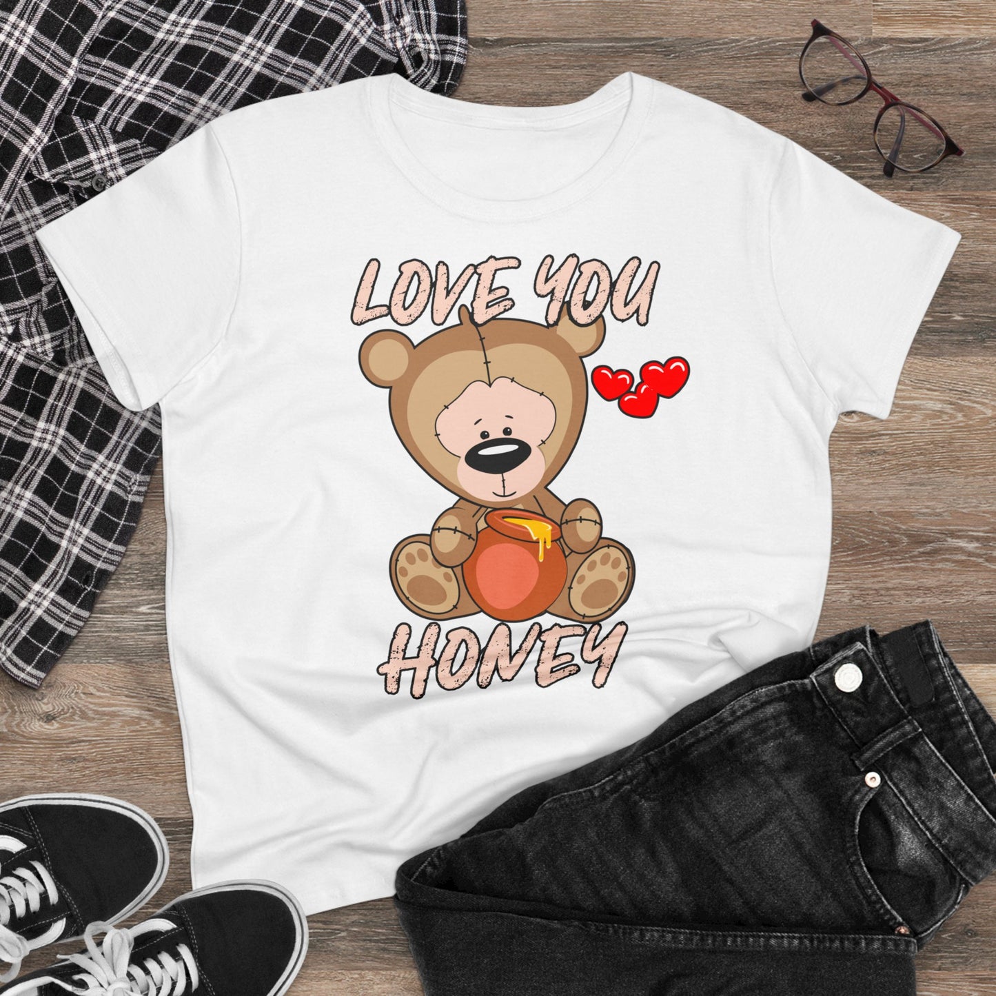 Damen T-Shirt Love you Honey
