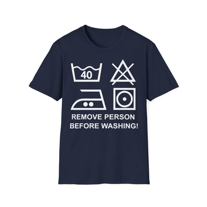 T-Shirt Remove Person before washing