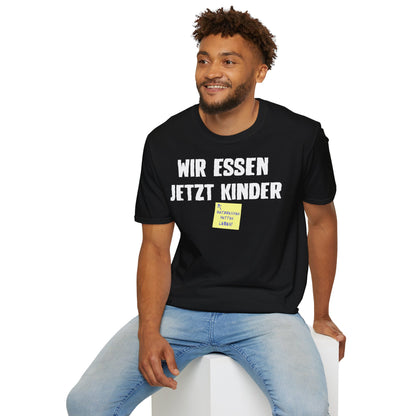 T-Shirt (bis 5XL) Wir essen jetzt Kinder - Satzzeichen retten Leben