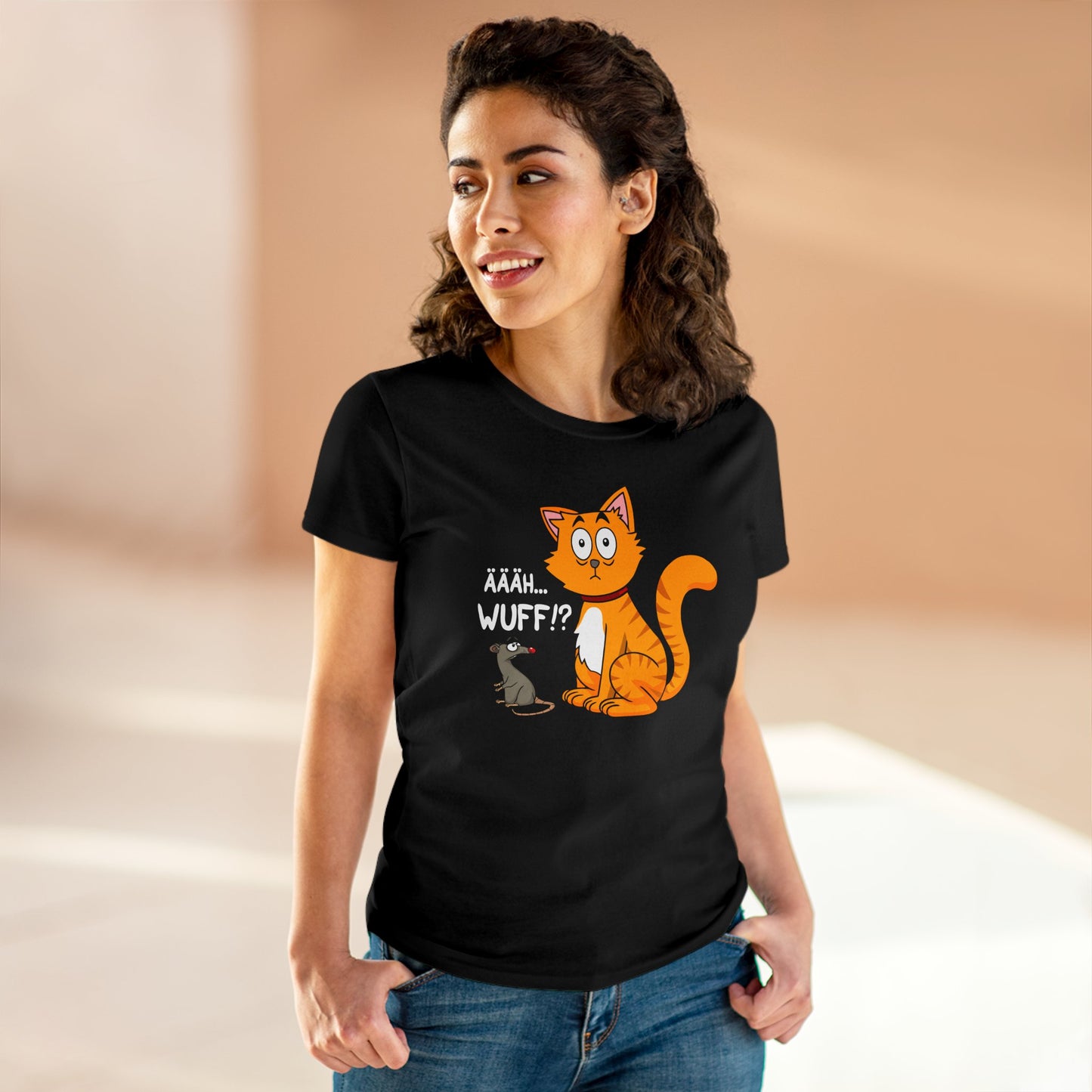 Damen T-Shirt Ääh Wuff