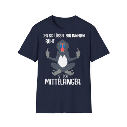 T-Shirt (bis 5XL) Der Schlüssel zur inneren Ruhe ist der Mittelfinger