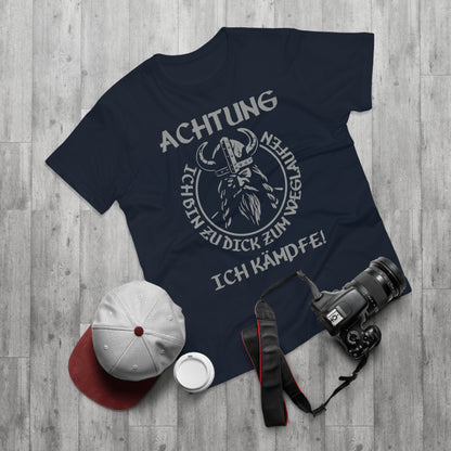 T-Shirt Achtung - Ich bin zu Dick zum weglaufen (bis 5XL)