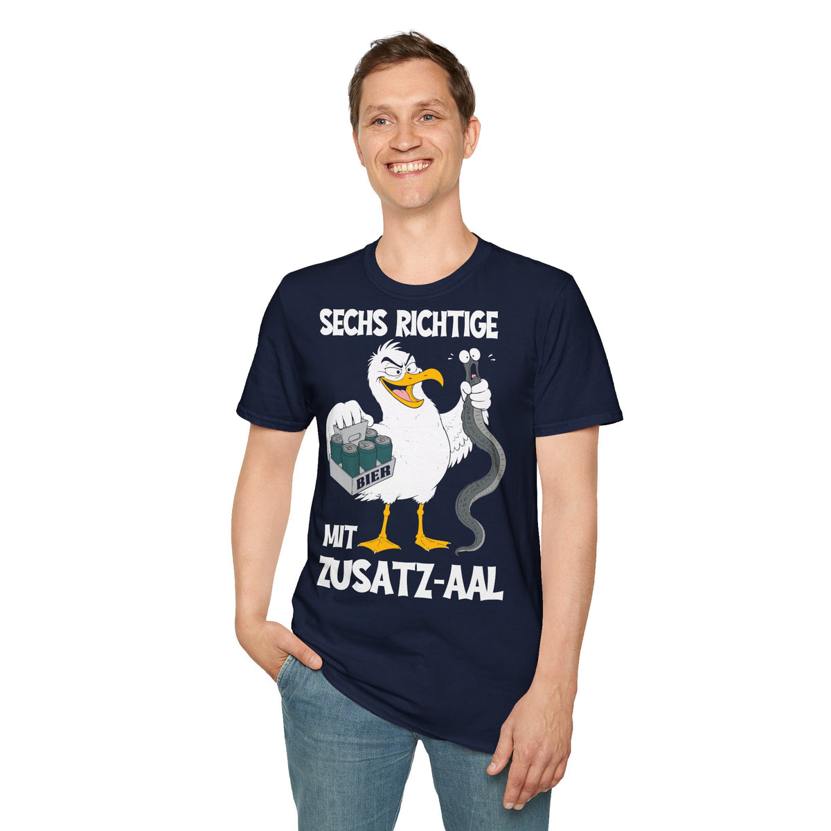 T-Shirt (bis 5XL) Sechs Richtige mit Zusatz-Aal