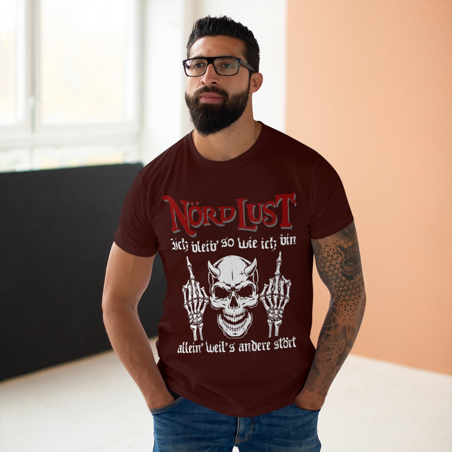T-Shirt (bis 5XL) NördLust Ich bleib' so wie ich bin