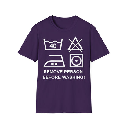 T-Shirt Remove Person before washing