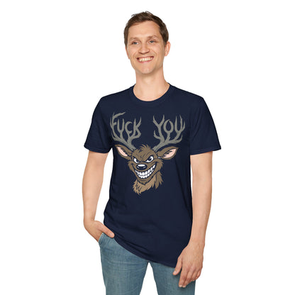 T-Shirt (bis 5XL) Hirsch Fuck you