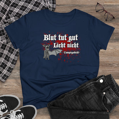 Damen T-Shirt Vampirgedicht