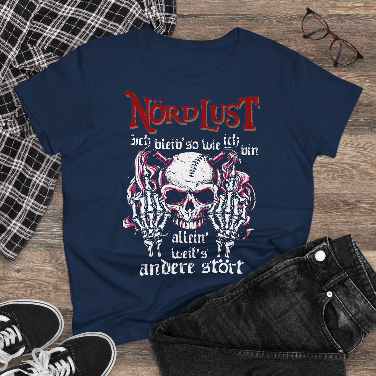 Damen T-Shirt NördLust Ich bleib' so wie ich bin