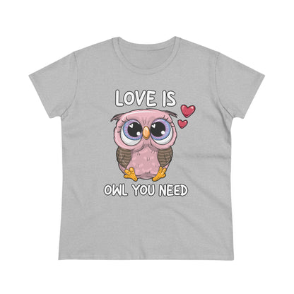 Damen T-Shirt Love is Owl you need