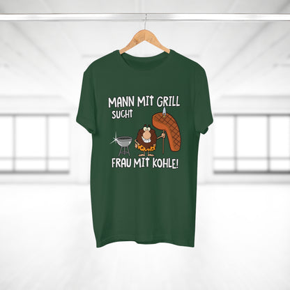T-Shirt Mann mit Grill sucht Frau mit Kohle (bis 5XL)