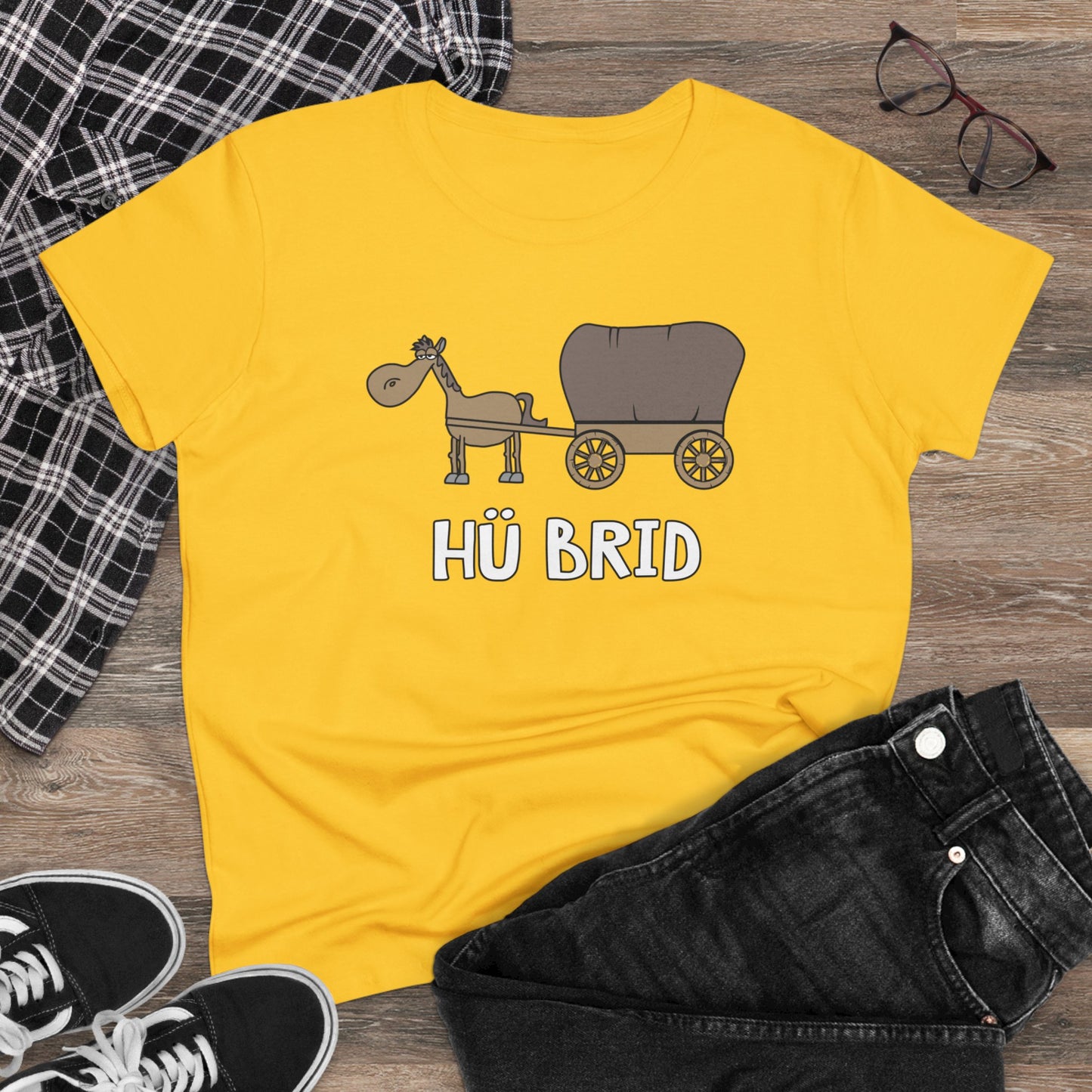Damen T-Shirt Hü Brid