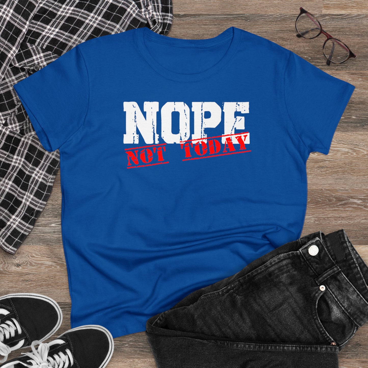 Damen T-Shirt Nope Not today