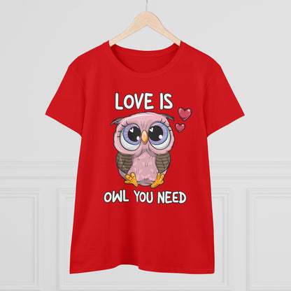 Damen T-Shirt Love is Owl you need