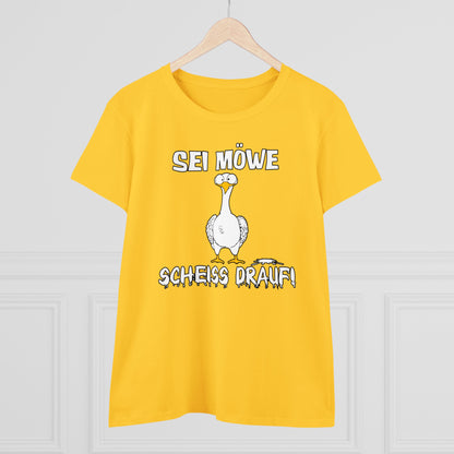 Damen T-Shirt Sei Möwe scheiss drauf