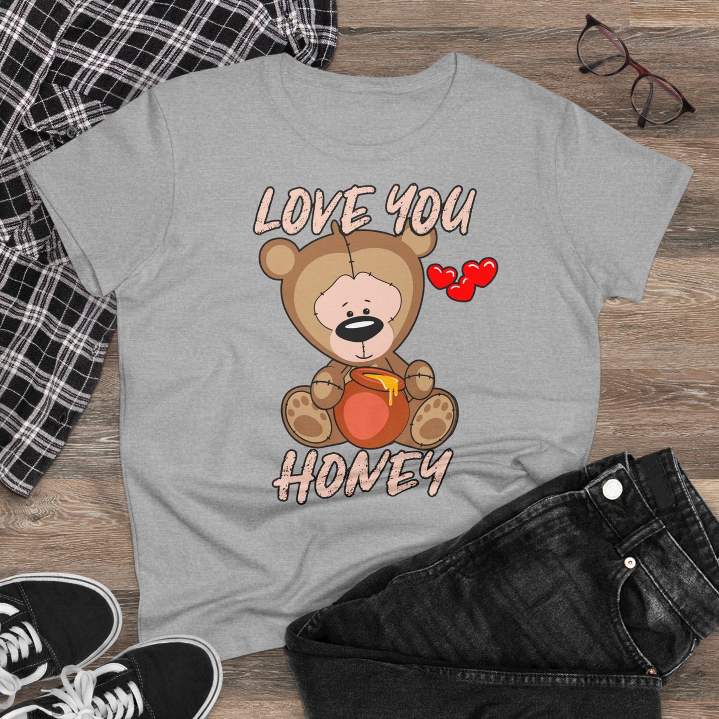 Damen T-Shirt Love you Honey