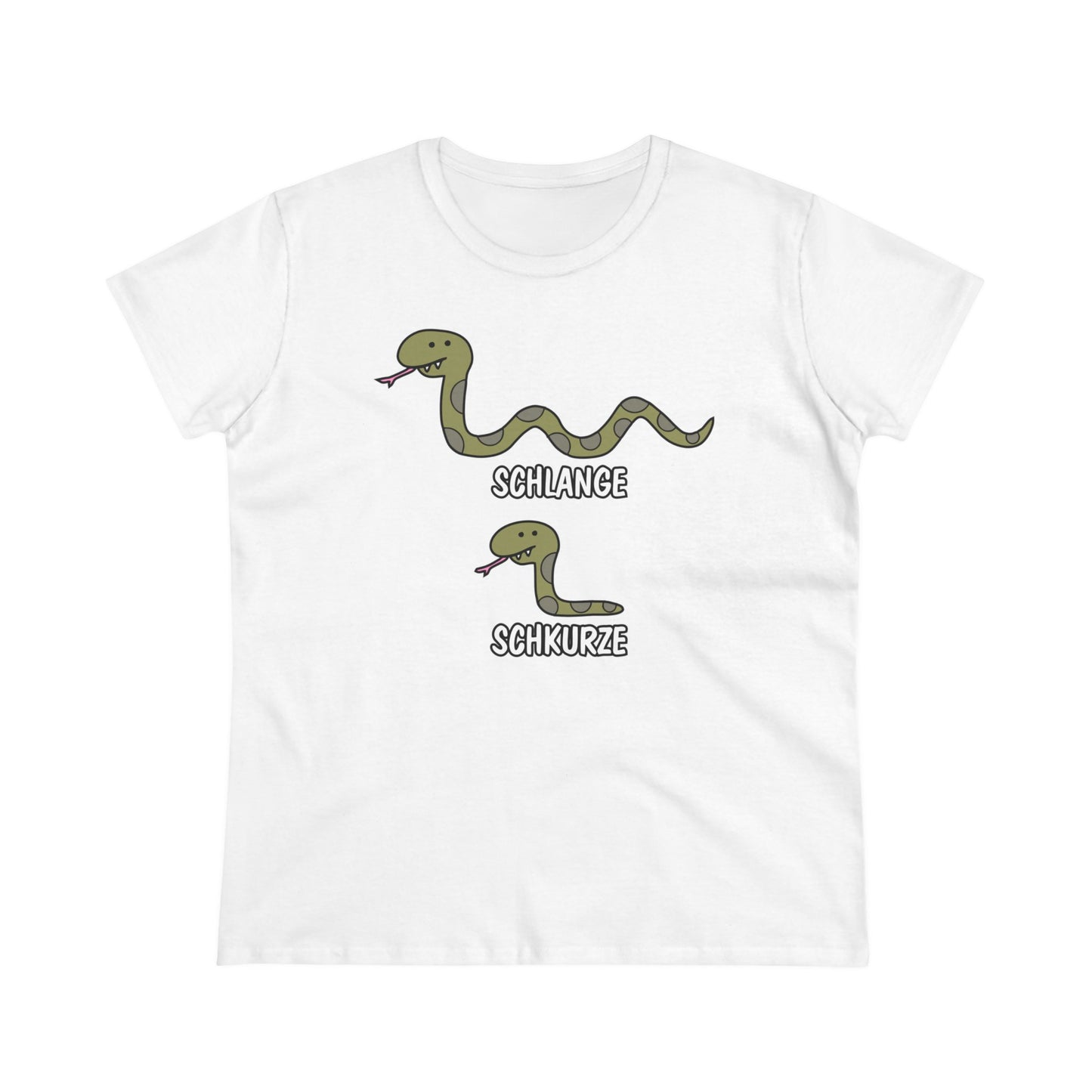 Damen T-Shirt Schlange Schkurze