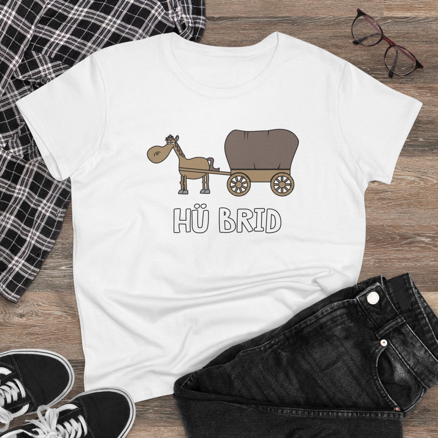 Damen T-Shirt Hü Brid