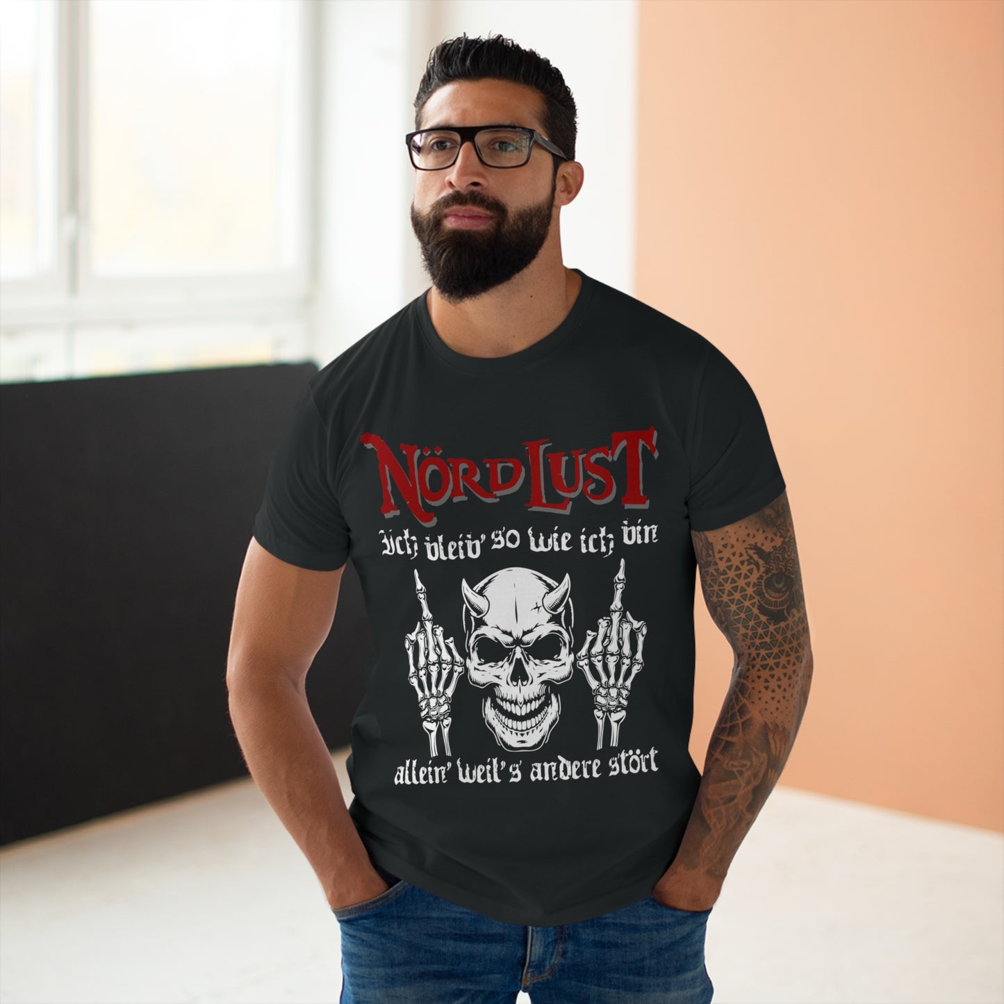 T-Shirt (bis 5XL) NördLust Ich bleib' so wie ich bin