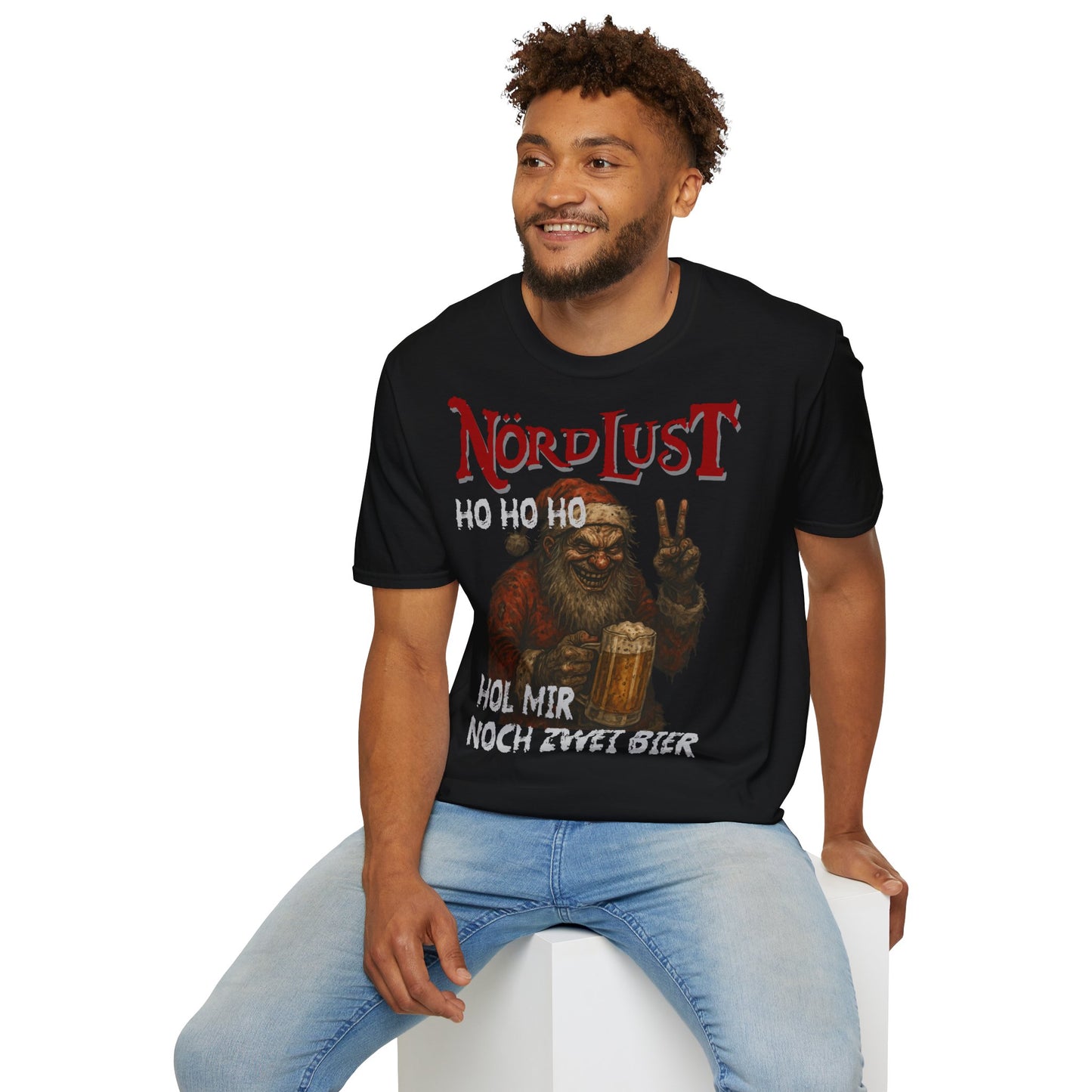 T-Shirt (bis 5XL) NördLust Hohoho hol mir noch zwei Bier