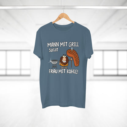 T-Shirt Mann mit Grill sucht Frau mit Kohle (bis 5XL)