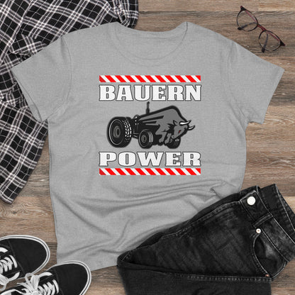 Damen T-Shirt Bauern Power